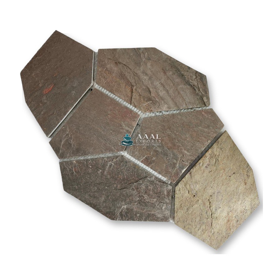 Copper Slate Flag Stone Pattern