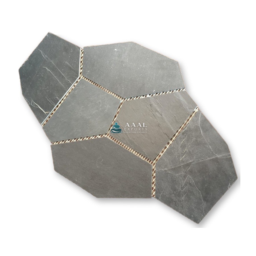 J Black Slate Flag Stone Pattern