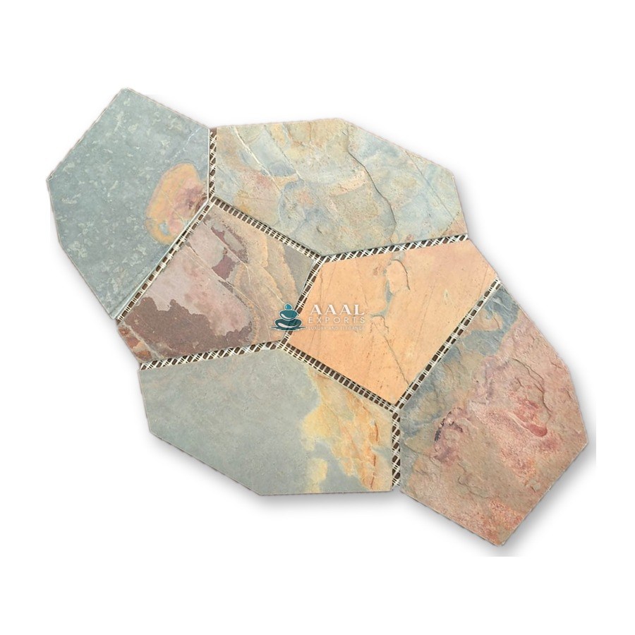J Multi Slate Flag Stone Pattern