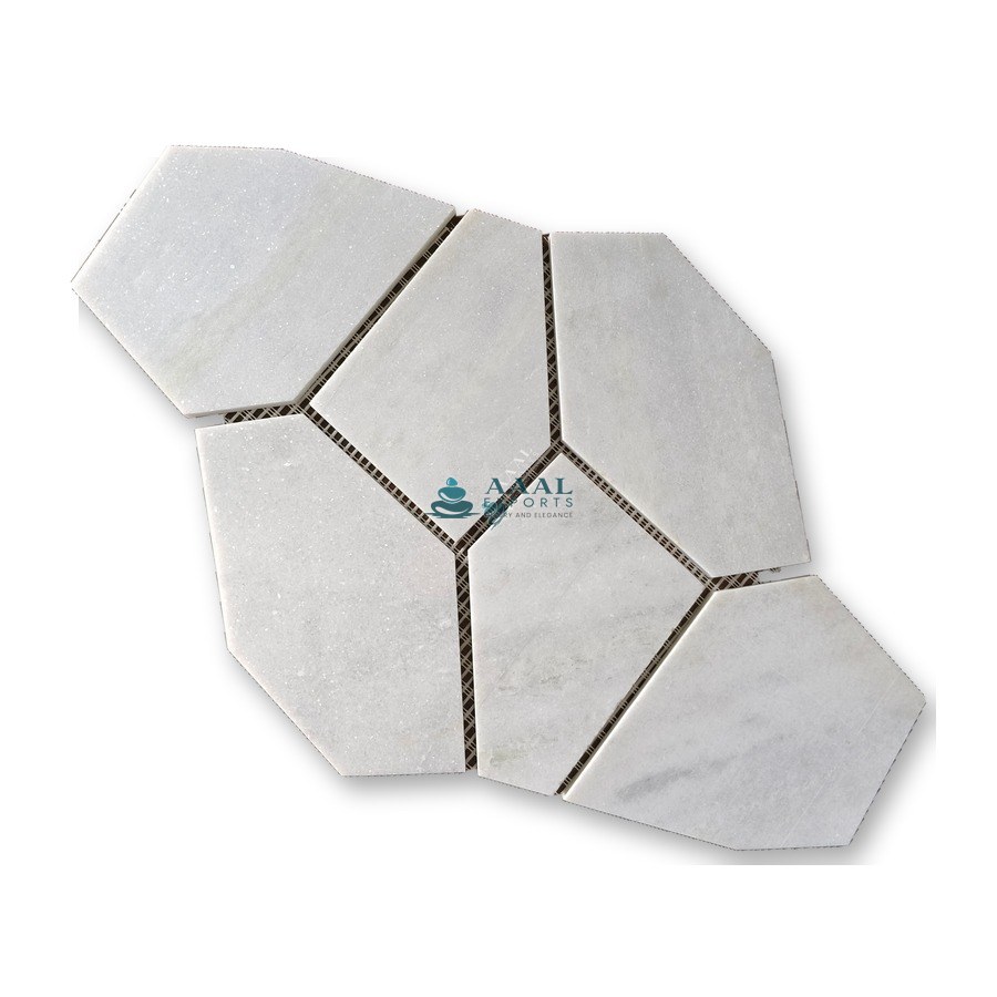 White Marble Flag Stone Pattern