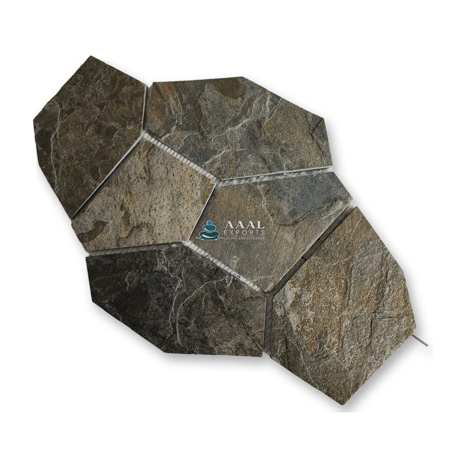 Z Green Slate Flag Stone Pattern